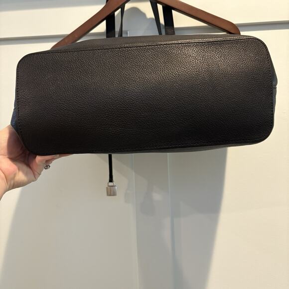 MICHAEL KORS Tote Bag Black Large Chain Mercer Work Bag Pebbled Leather Office - Picture 6 of 16